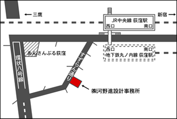河野設計事務所地図
